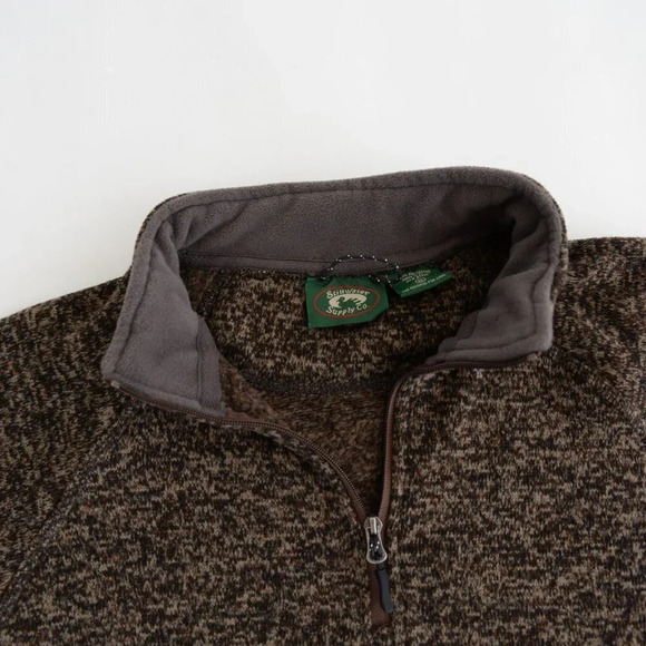 Vintage Stillwater  Supply Co. Brown Half Zip Sweater Size XL - Picture 11 of 13